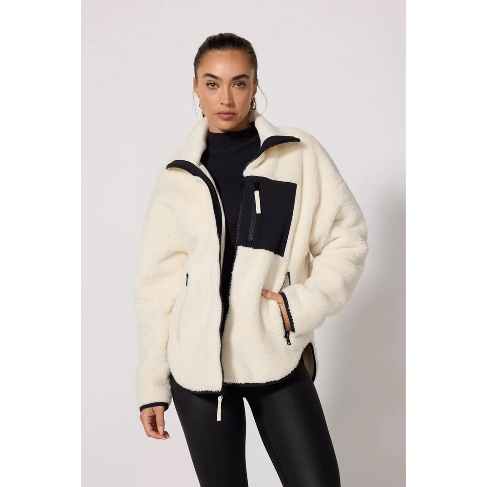 H&M Faux Shearling Women's Jacket Light Beige Size M
